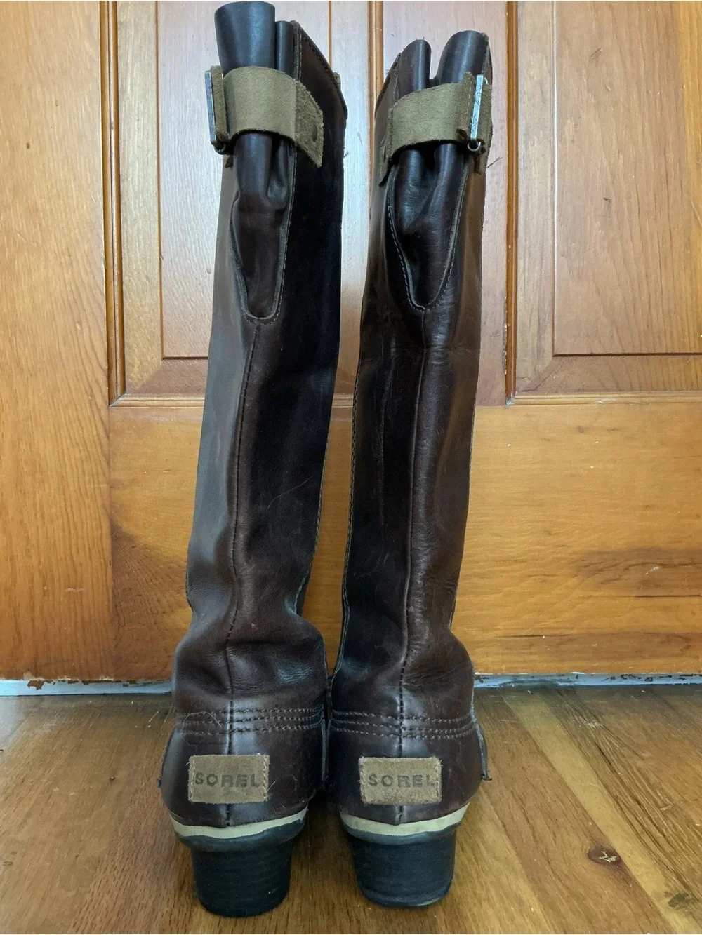 Sorel Womens Slimpack Riding Leather Duck Foot Lug Sole Waterproof Boots